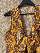 Amara – Boho-Bluse mit Rüschen und Print