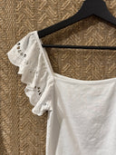 Adele – Baumwolltop mit Volantärmeln