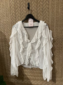 Siena – Volantbluse mit Bindeschleife